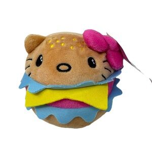 Hello Kitty - Hamburger 5" x 5" Stuffed Plush Yum Yum Sanrio Toy NEW!